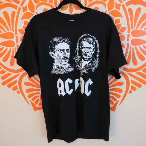 Gildan Other - ACDC Tesla & Edison Electricity Band T-Shirt L